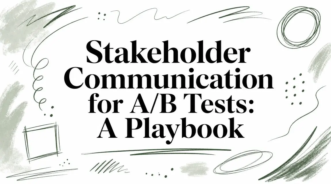 Stakeholder Communication for A/B Tests: A Playbook