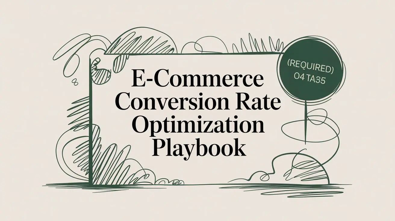 E-commerce Conversion Rate Optimization Playbook